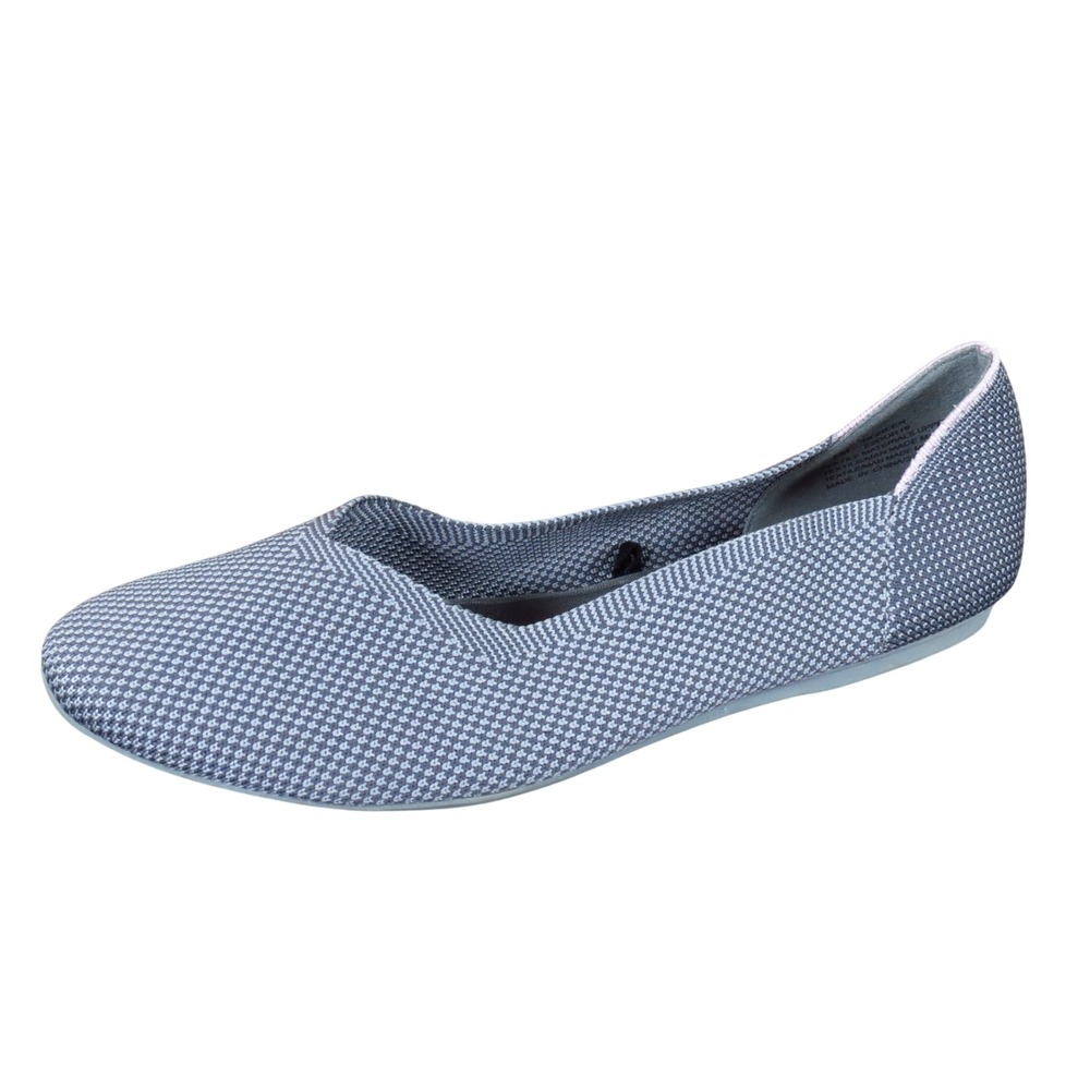 J Sport Doreen Women Flats Size 7M Casual Comfort Walking‎ Gray Knit Slip On